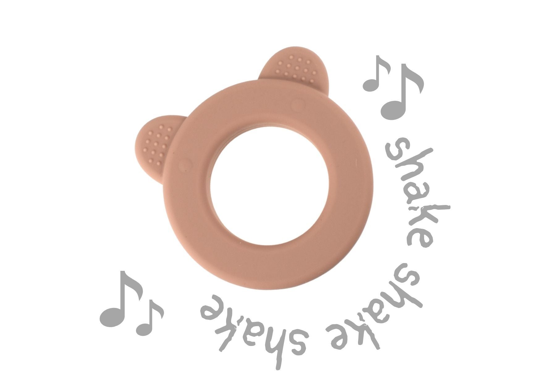 SENSORY SILICONE BEAR TEETHER - PINK