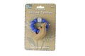 WOODEN SILICONE WHALE TEETHER - BLUE