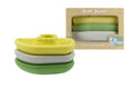 BATH BOATS 3PC SILICONE SET - GREY/GREEN