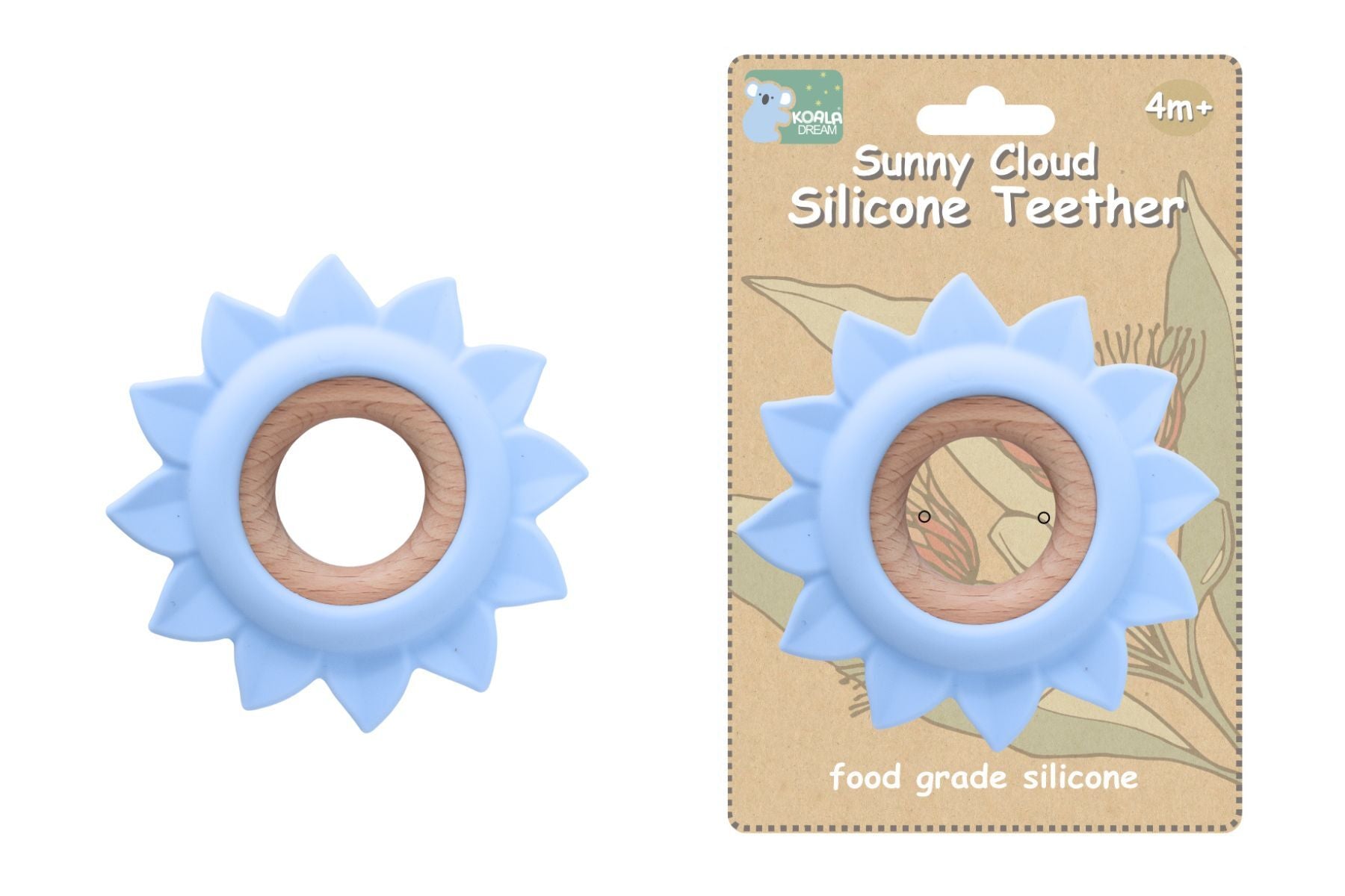 SILICONE TEETHER SUN - BLUE