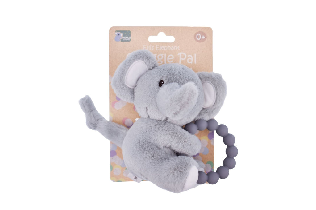 SNUGGLE PAL ELLIS ELEPHANT WITH SILICONE TEETHING RING