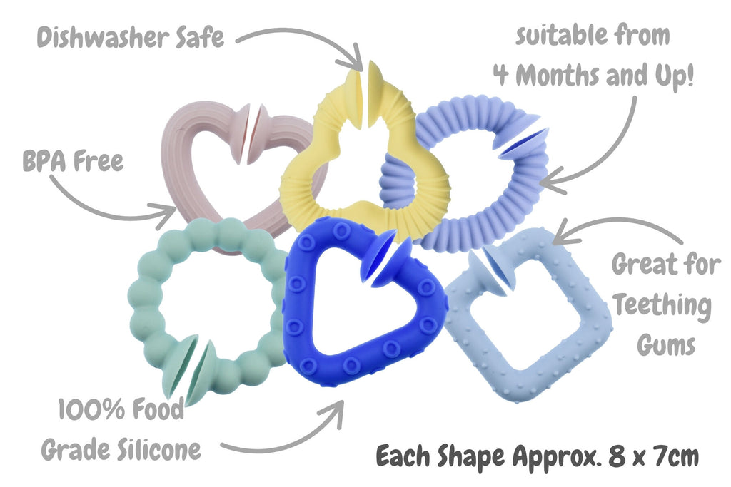 SILICONE SNAP & LEARN SENSORY TEETHERS