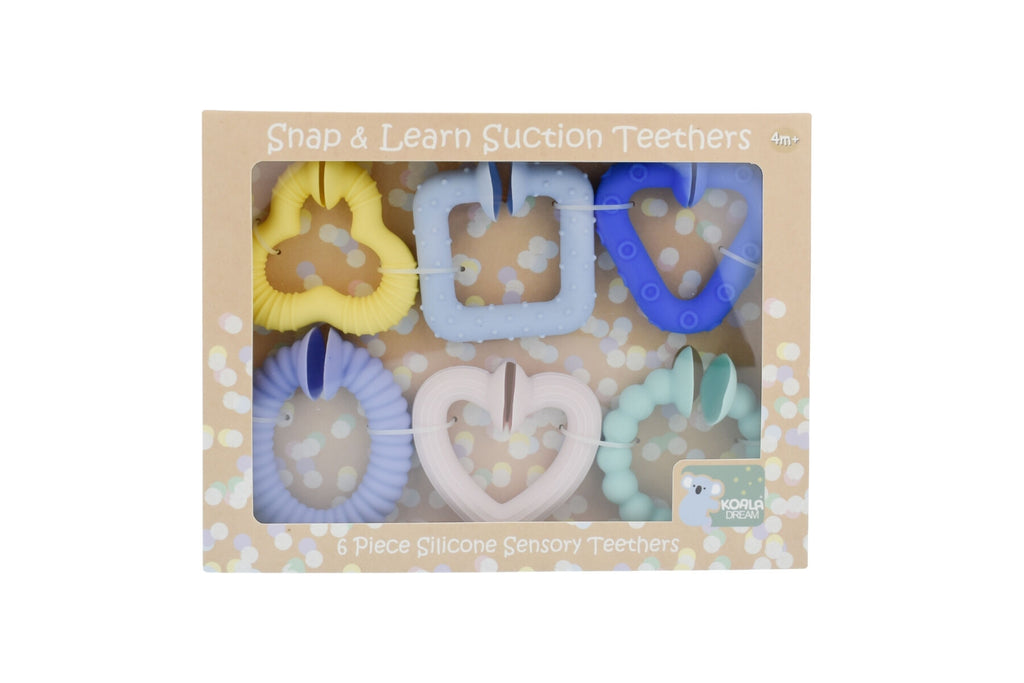 SILICONE SNAP & LEARN SENSORY TEETHERS