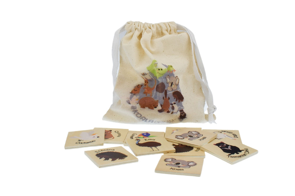 BUSH BUDDIES WOODEN MEMORY GAME AUSTRALIAN ANIMAL