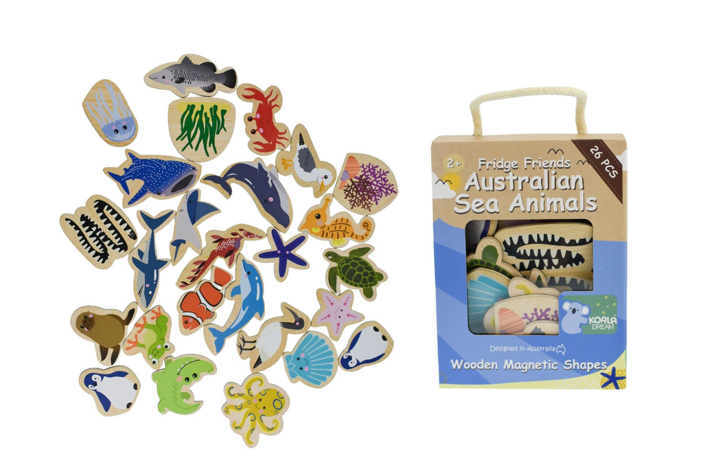 Fridge Friends Magnetic Australian Sea Animals 25 Pieces Educational Fridge Magnets Set For Kids Exploring Marine Life
