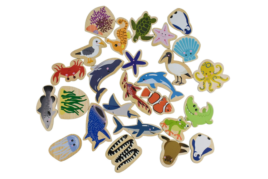 Fridge Friends Magnetic Australian Sea Animals 25 Pieces Educational Fridge Magnets Set For Kids Exploring Marine Life