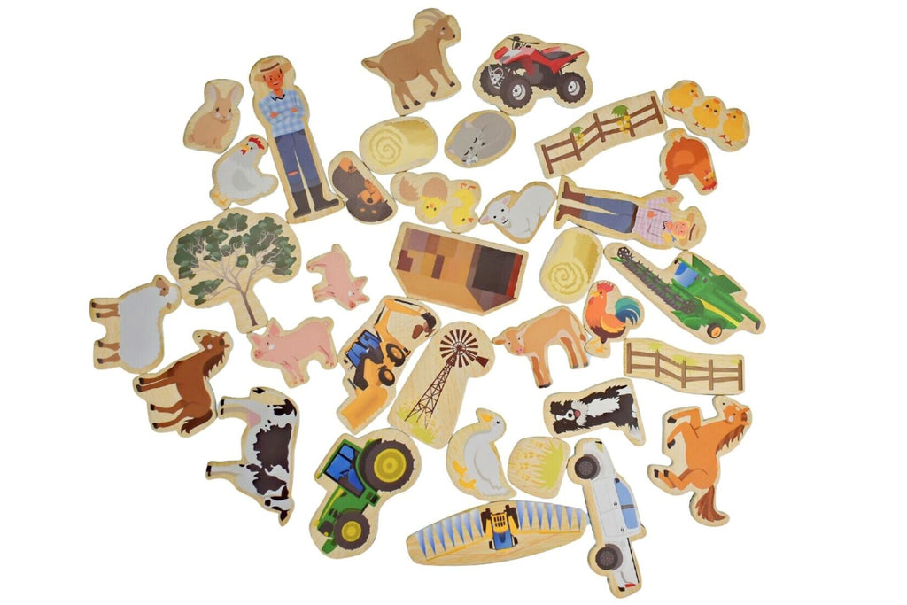 FRIDGE FRIENDS AUSSIE FARM MAGNETS 35PCS