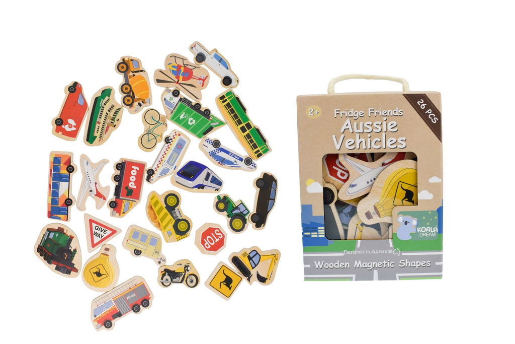 FRIDGE FRIENDS MAGNETIC AUSSIE VEHICLES 25PCS
