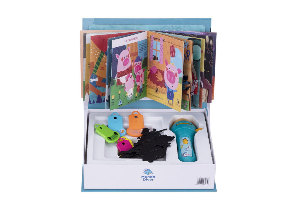 Shadow Theatre Storybook Torch With Five Fairy Tales Projector Set For Bedtime Storytelling By Tookyland