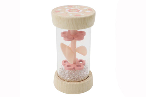 EcoWhirlie Rattle Pink By Kaper Kidz Eco Friendly Sensory Toy With Spinning Propeller And Soothing Raindrop Sounds