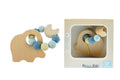 Kaper Kidz EcoBead Elephant Teether Beech Wood Safe Baby Teething Toy With Silicone Bead Chain
