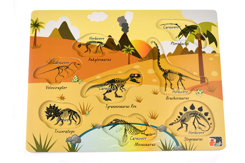 2 IN 1 DINOSAUR PEG PUZZLE