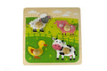 Farm Animal Large Peg Puzzle Kaper Kidz Wooden Toddler Puzzle With Big Peg Pieces