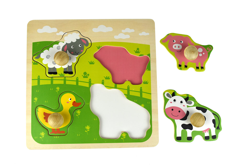 FARM ANIMAL LARGE PEG PUZZLE