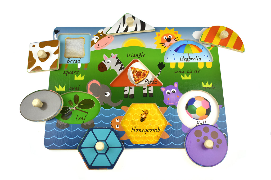 Koala Dream 2 In 1 Animal Shape Peg Puzzle For Toddlers 18 Months And Up Wooden Learning Toy