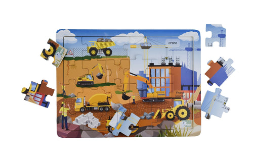 Construction Site Jigsaw Puzzle For Toddlers 24 Pieces By Koala Dream Busy Construction Vehicles Scene