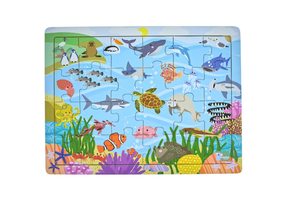 Koala Dream 24 Piece Jigsaw Puzzle Aussie Sea Animals And Their Names Educational Marine Life Learning Toy For Kids