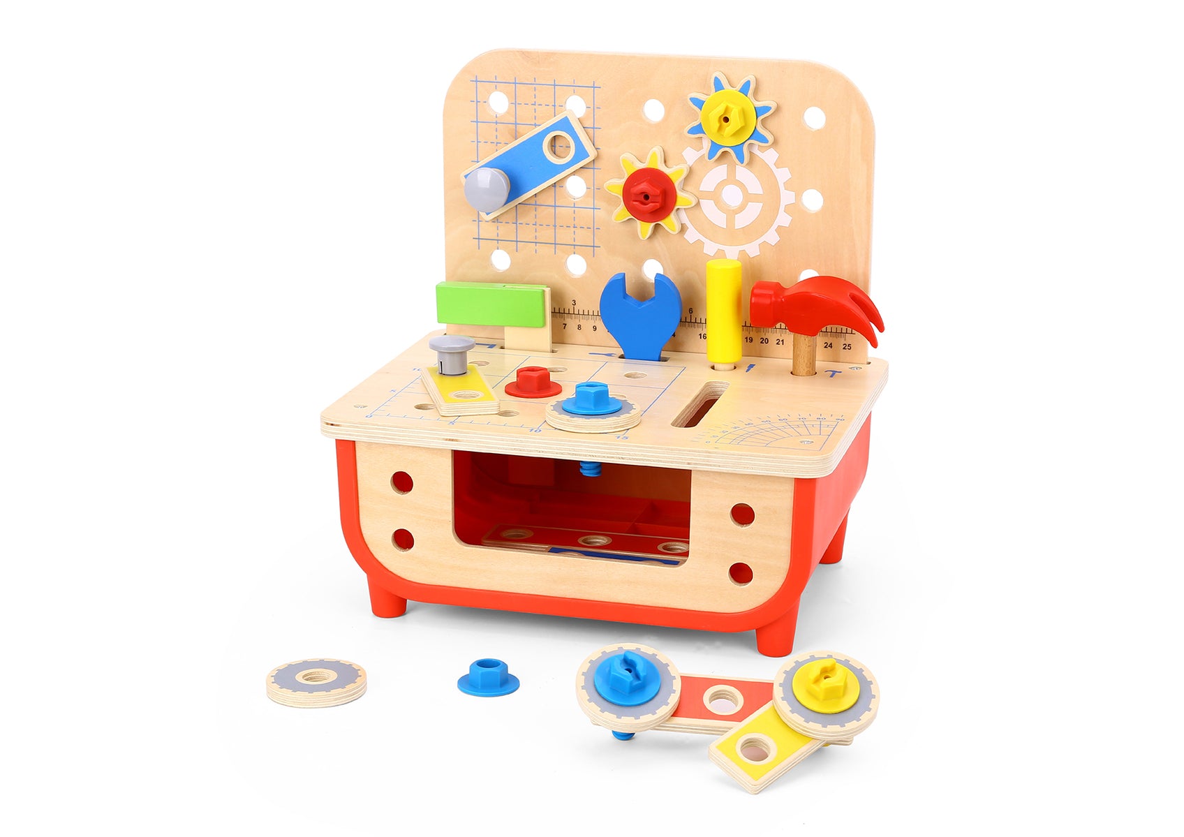 Deluxe Work Bench By Tooky Toy Kids Tool Set 31 Piece Pretend Play Workshop For Little Builders