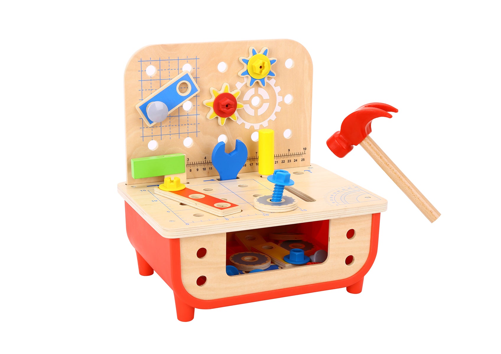 Deluxe Work Bench By Tooky Toy Kids Tool Set 31 Piece Pretend Play Workshop For Little Builders