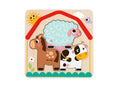 Multi Layered Farm Animal Puzzle By Tooky Toy Peel Back Layers To Reveal More Pieces For Kids