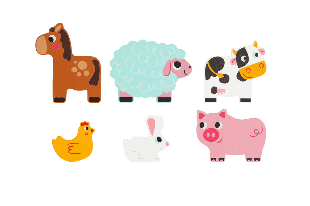 Multi Layered Farm Animal Puzzle By Tooky Toy Peel Back Layers To Reveal More Pieces For Kids