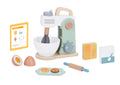 Tooky Toy Wooden Baking Mixer Set for Kids with Realistic Tabletop Mixer Playset