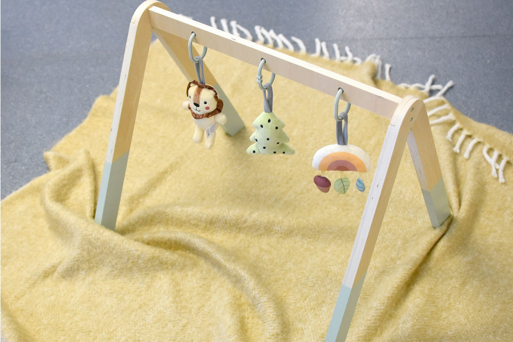 Forest Friends Lion Baby Gym For Babies By Tooky Toy With Hanging Toys And Gentle Sounds