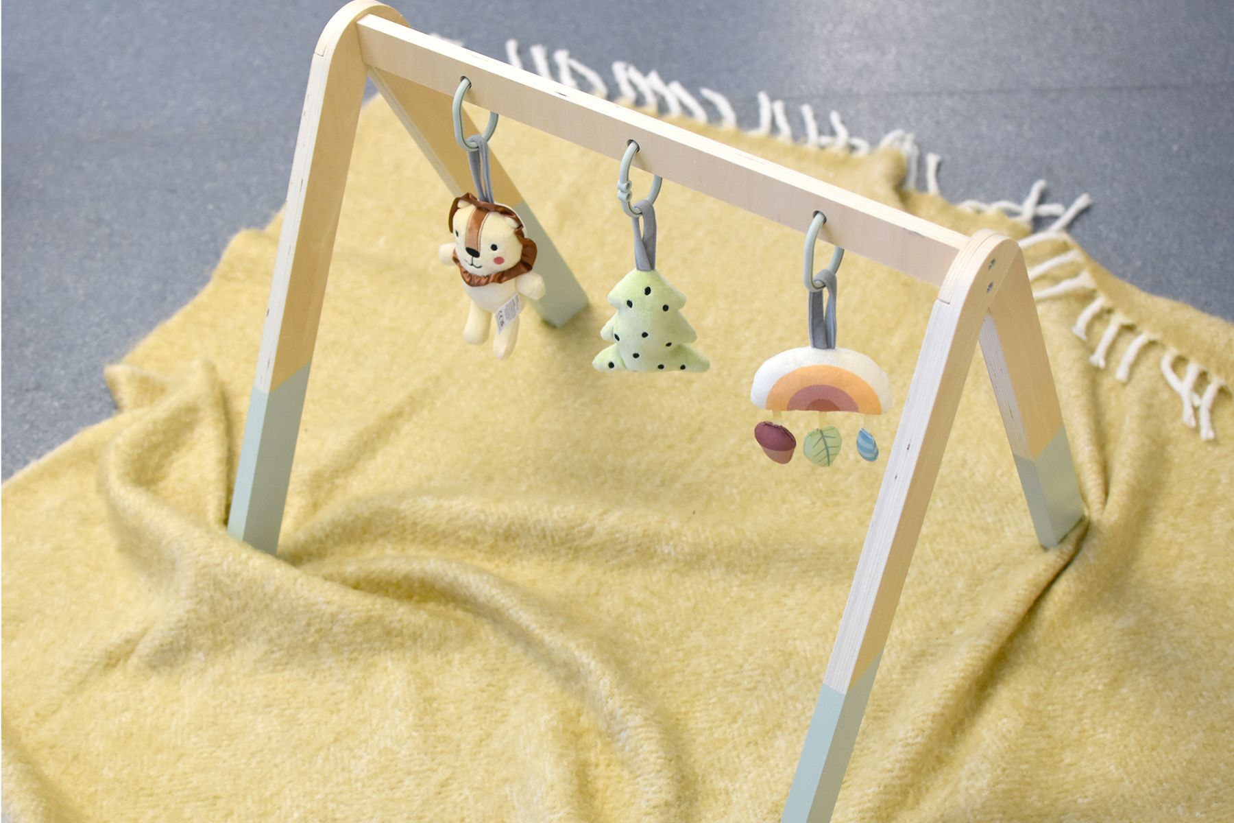 Forest Friends Lion Baby Gym For Babies By Tooky Toy With Hanging Toys And Gentle Sounds