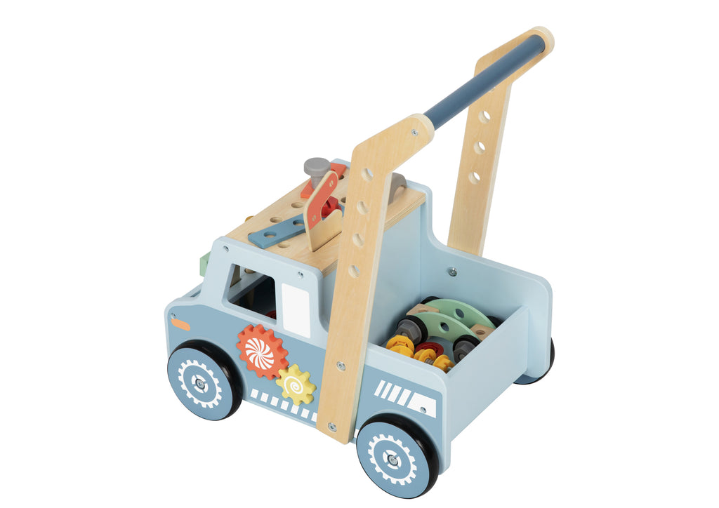 Tooky Toy Tool Bench Truck Push Walker For Toddlers With Interactive Tools And Learning Activities