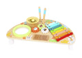 Tooky Toy Multifunctional Music Tabletop Center With Xylophone Drum High Hat Cogs For Kids