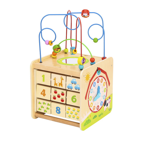 Farm Play Cube Centre Jumbo Multiside Activity Cube For Toddlers By Tooky Toy For Early Learning