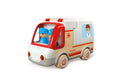 Wooden Ambulance and Accessories With Sound and Light Playset for Kids Durable ABS Wood Construction Wanborns