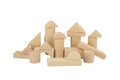 Natural Wooden Blocks 22 Piece Beech Wood Set For Kids Educational Stacking Building Toy